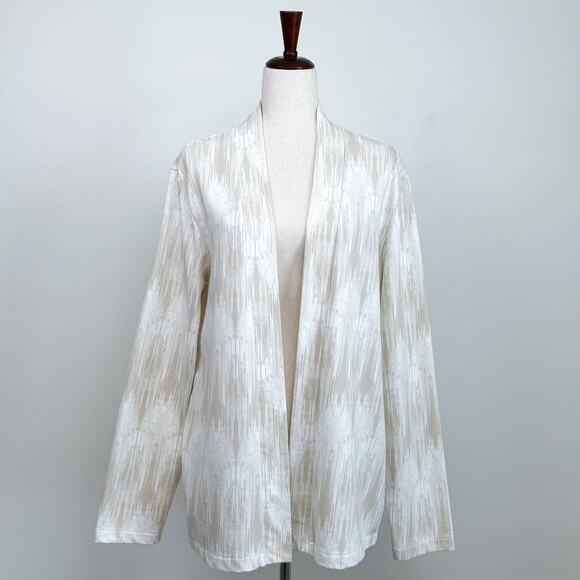 Sun + Stone Cotton Blend Tan Neutral Bohemian Cardigan Summer Cover-Up - Picture 2 of 8